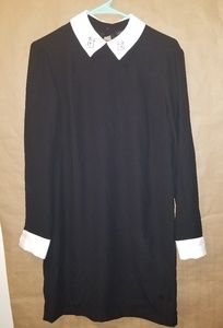 Black collared dress
